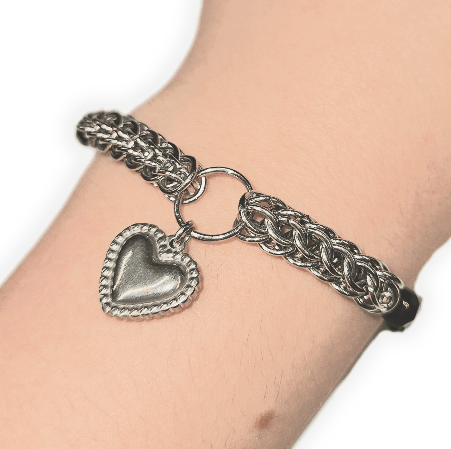 chained heart bracelet