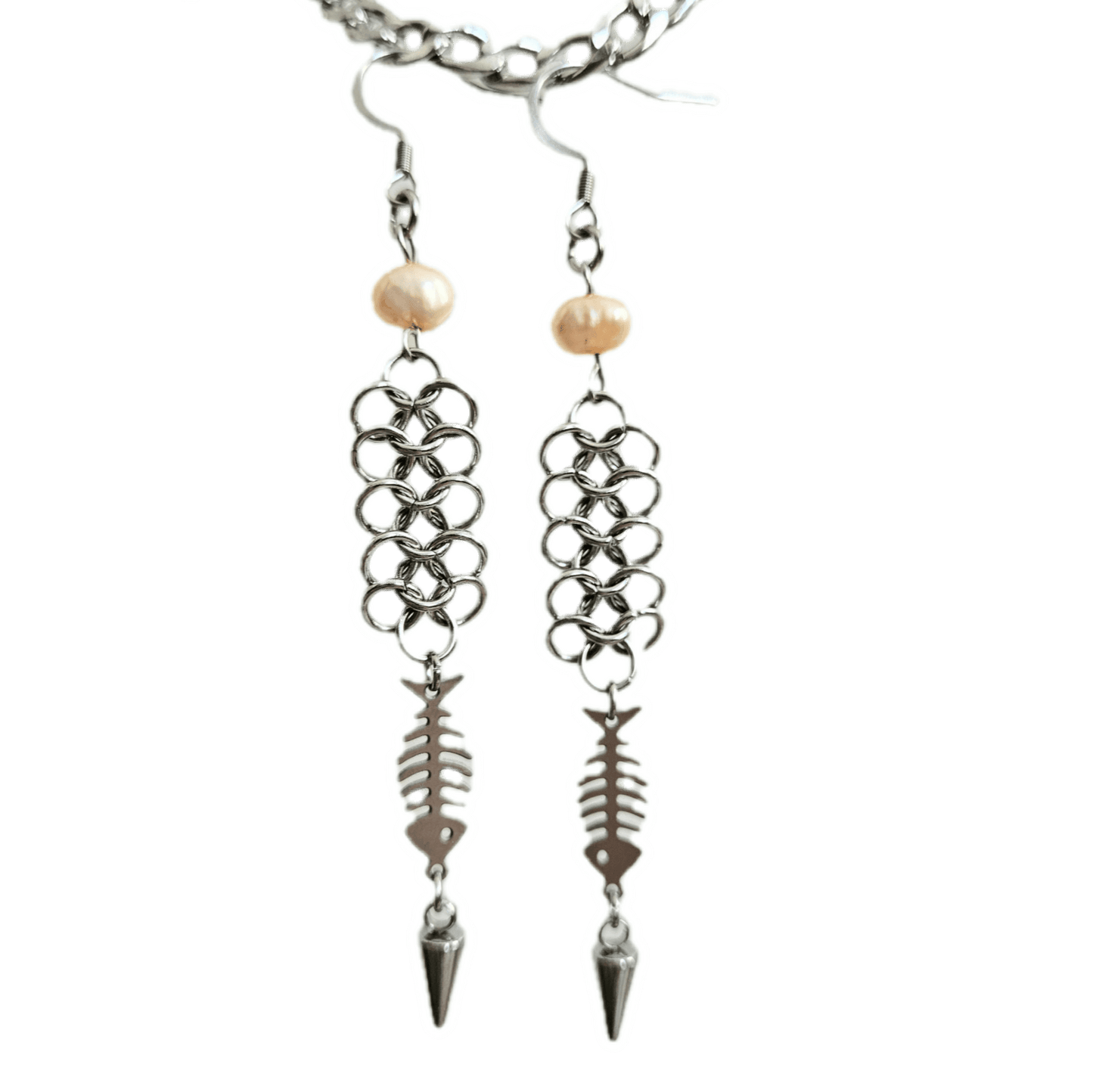 gold fish earrings