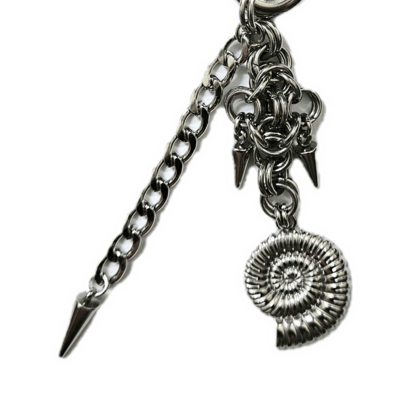 spiky shell keychain