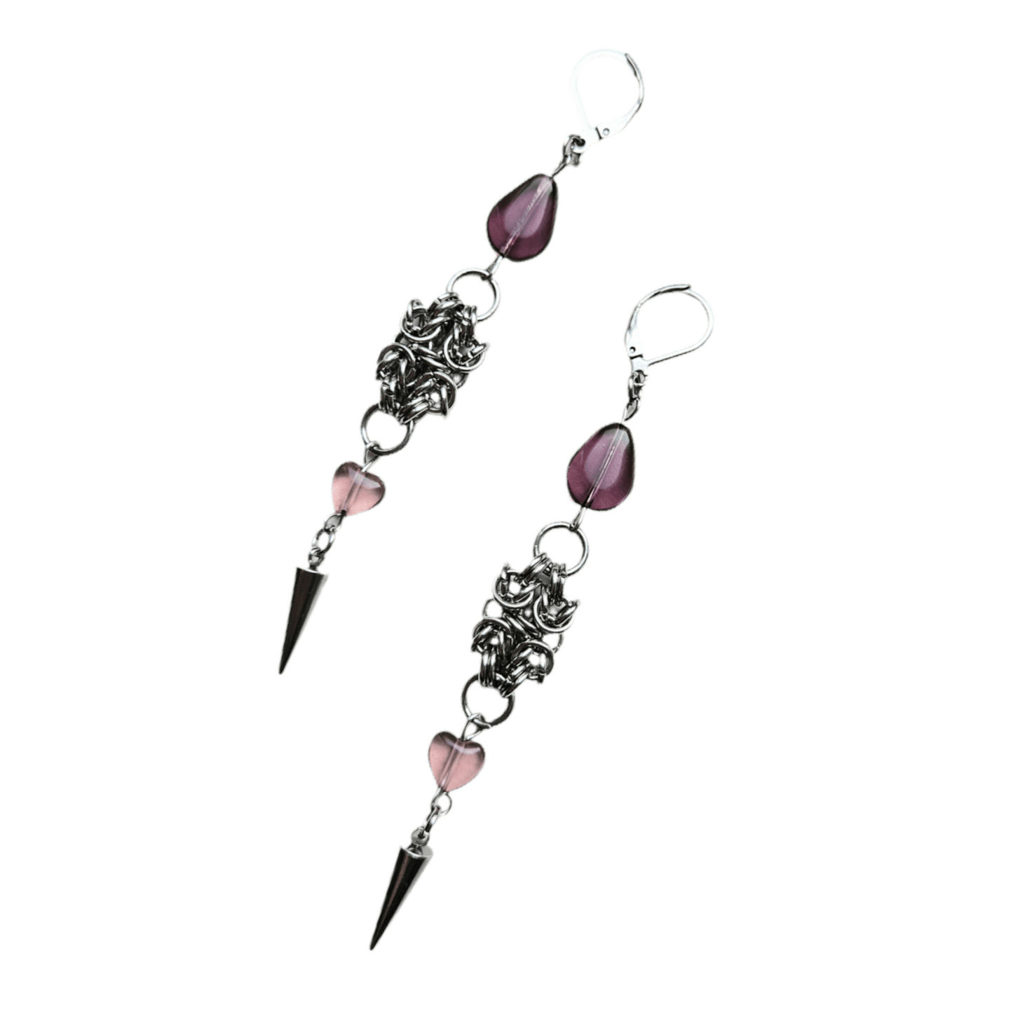 violet fairy earrings