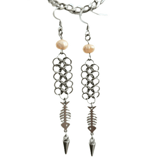 gold fish earrings