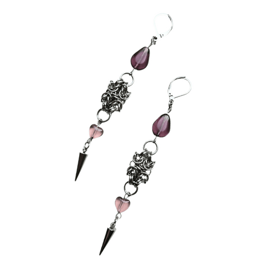 violet fairy earrings