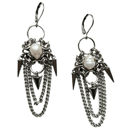 pearls&spikes earrings no.4