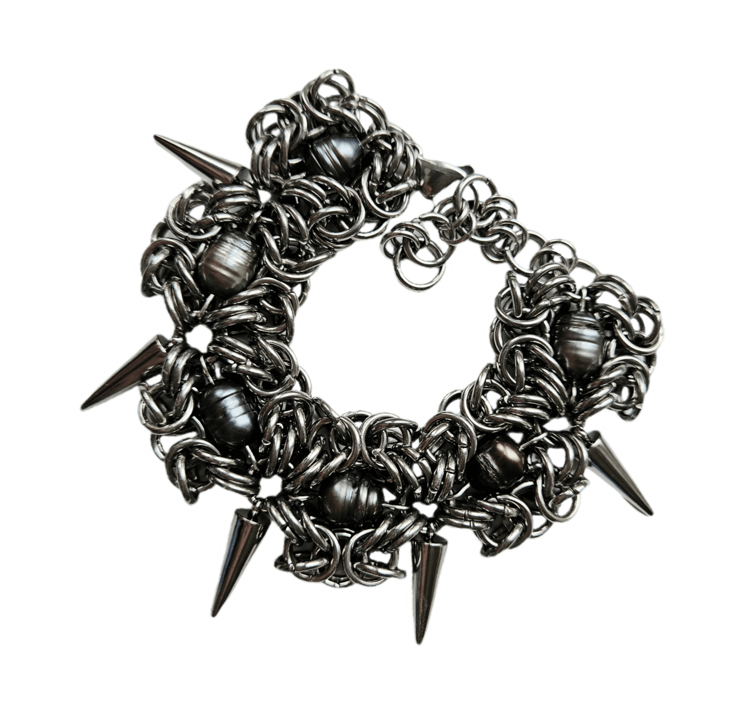 pearls&spikes bracelet
