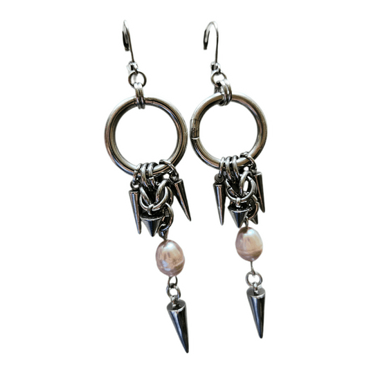 pearls&spikes earrings no.3